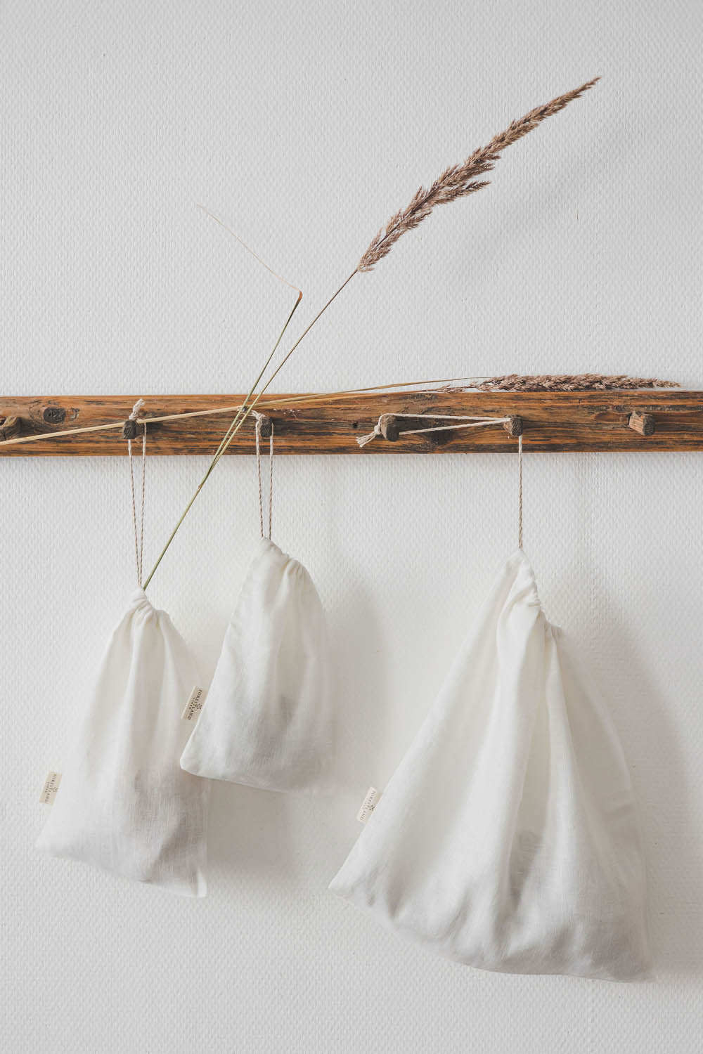 Brotbeutel aus Leinen in cremefarben