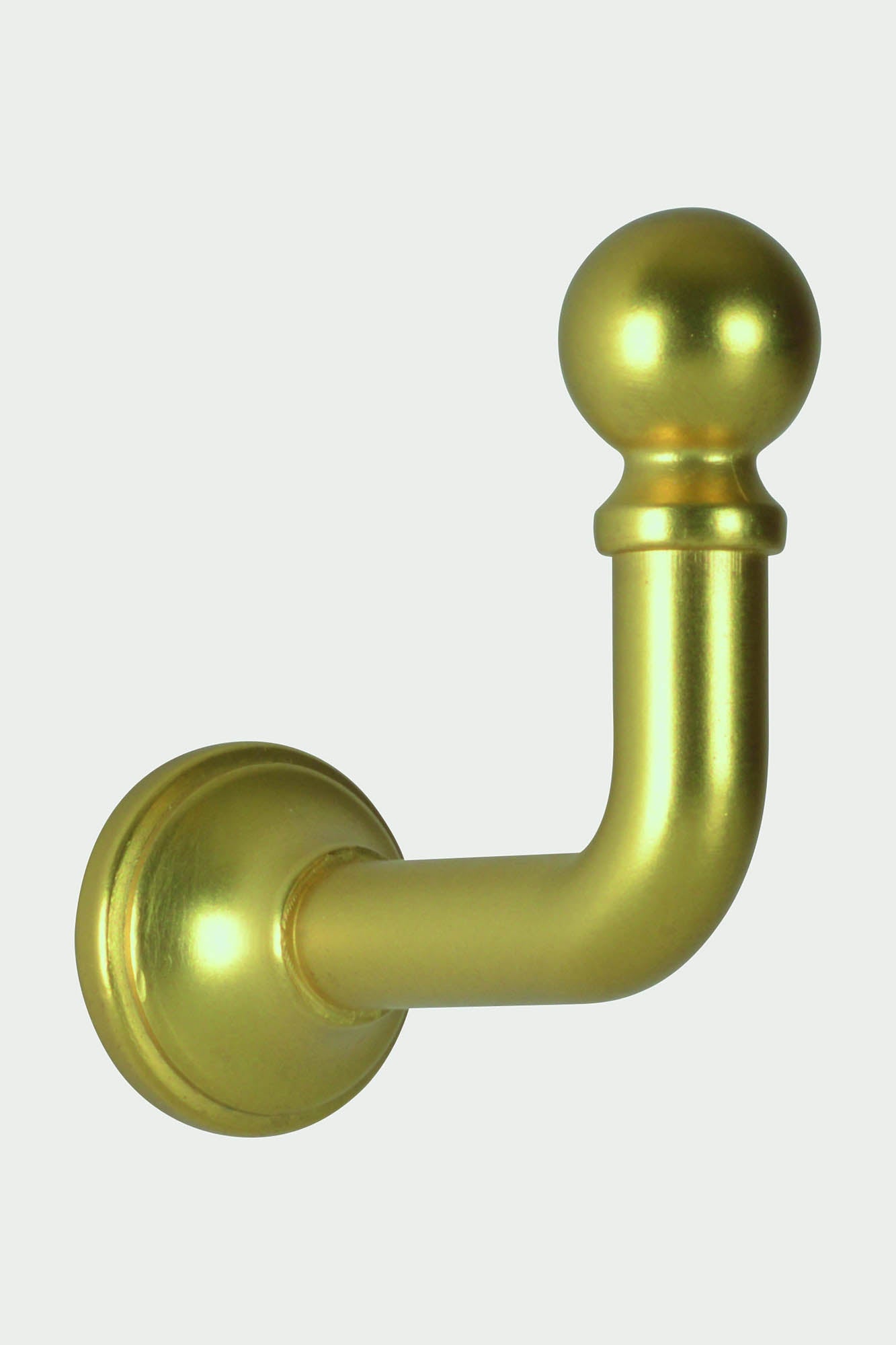 2 Raffhalterhaken aus Stahl in gebürstetem Messing – 50 mm