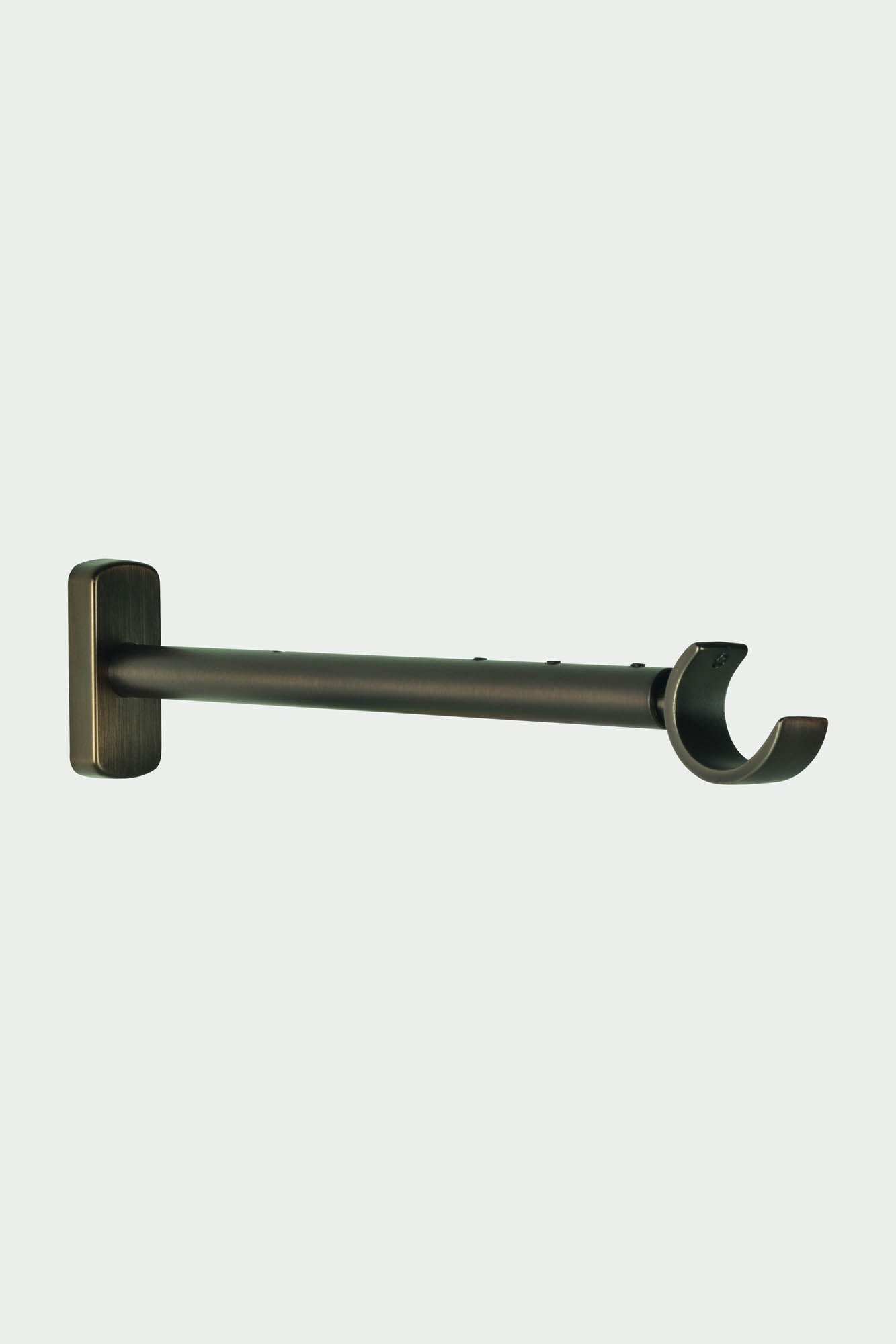 2 lange Wandhalterungen aus Stahl in gebürsteter Bronze – 25 cm