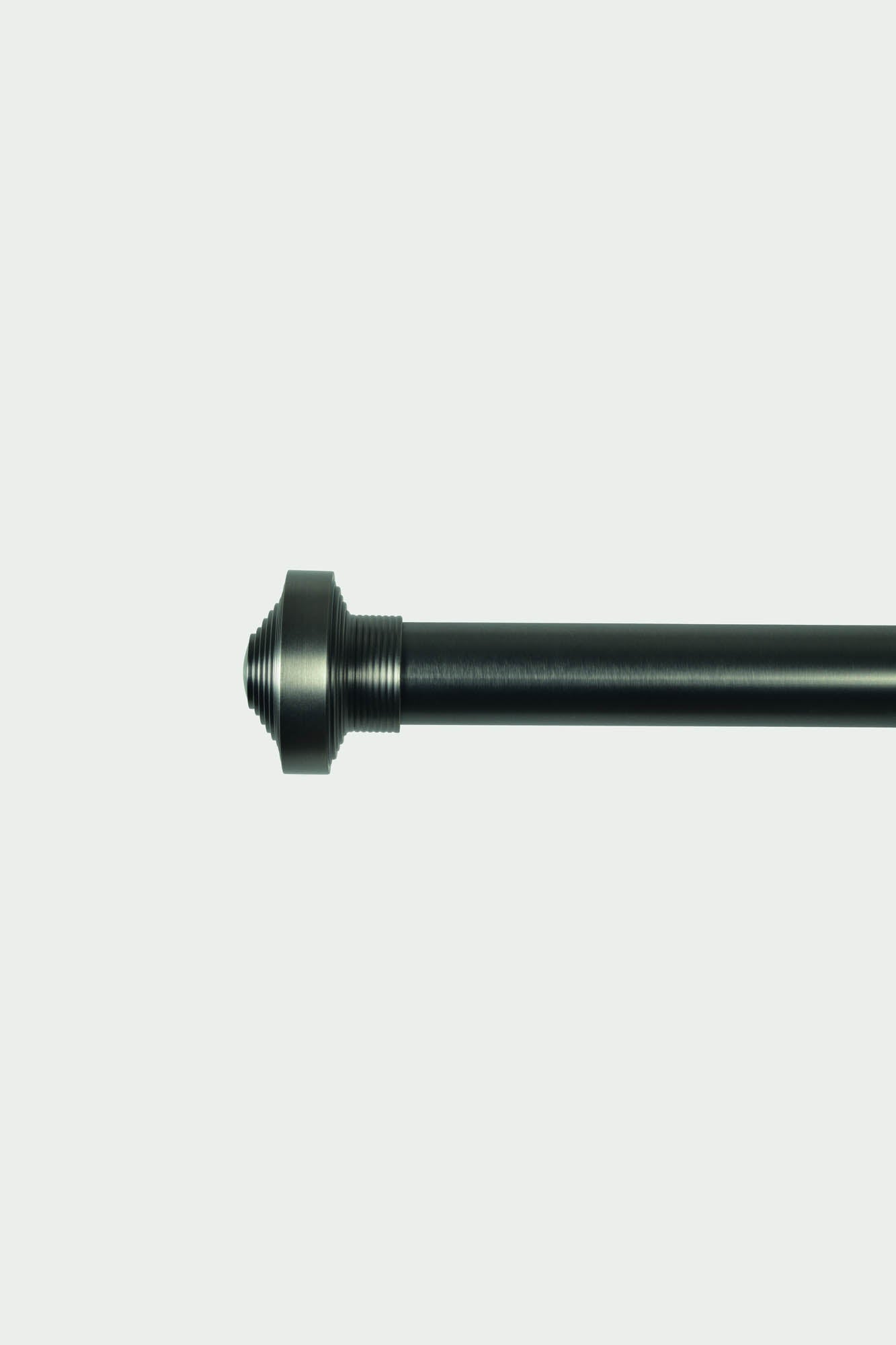 2 Kuppel-Endstücke aus Stahl in Schwarznickel