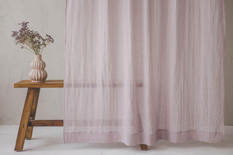 Sheer linen curtains - ForestlandLinen