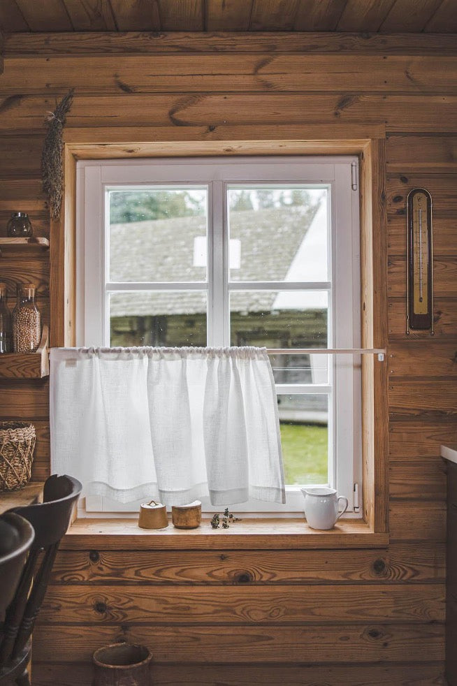 White linen curtains - ForestlandLinen