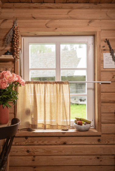 Sheer linen curtains