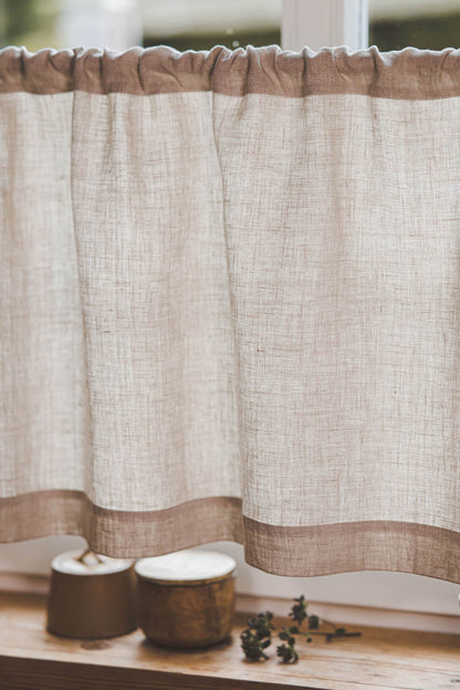 Café-Vorhang aus natürlichem Leinen