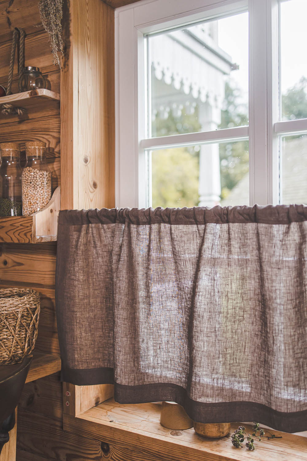 Leinen-Café-Vorhänge – ForestlandLinen DE