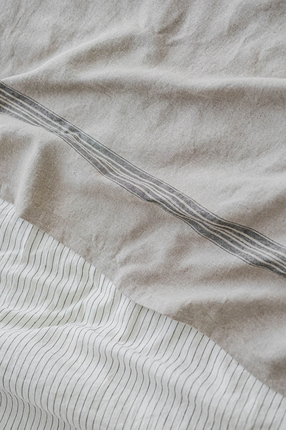 Rustikale Leinendecke