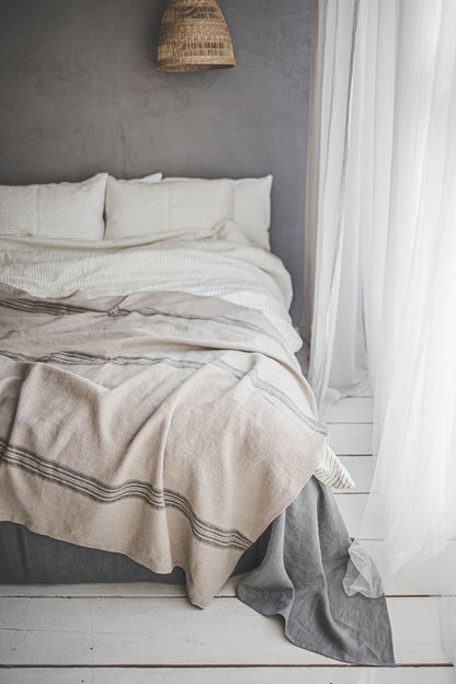 Rustikale Leinendecke