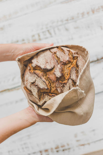 Brotbeutel aus Sandleinen