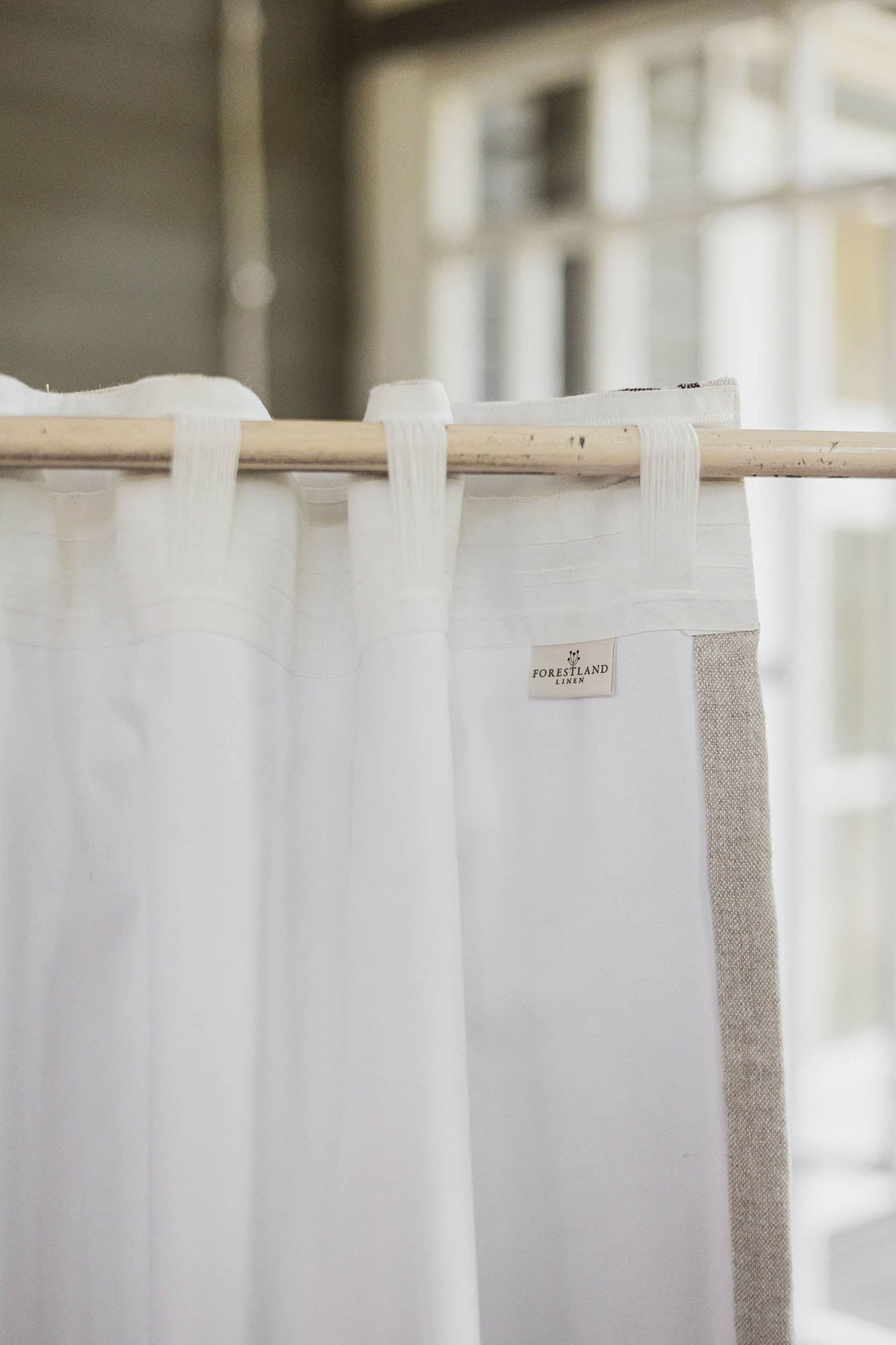 Mitternachtsblauer Leinen-Vorhang mit Baumwollfutter und multifunktionalem Kräuselband