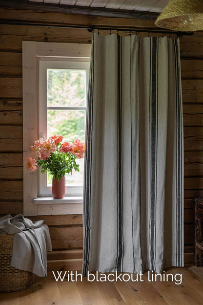 Futter für Leinenvorhänge im französischen Stil (Stangentasche / Gardinenband)