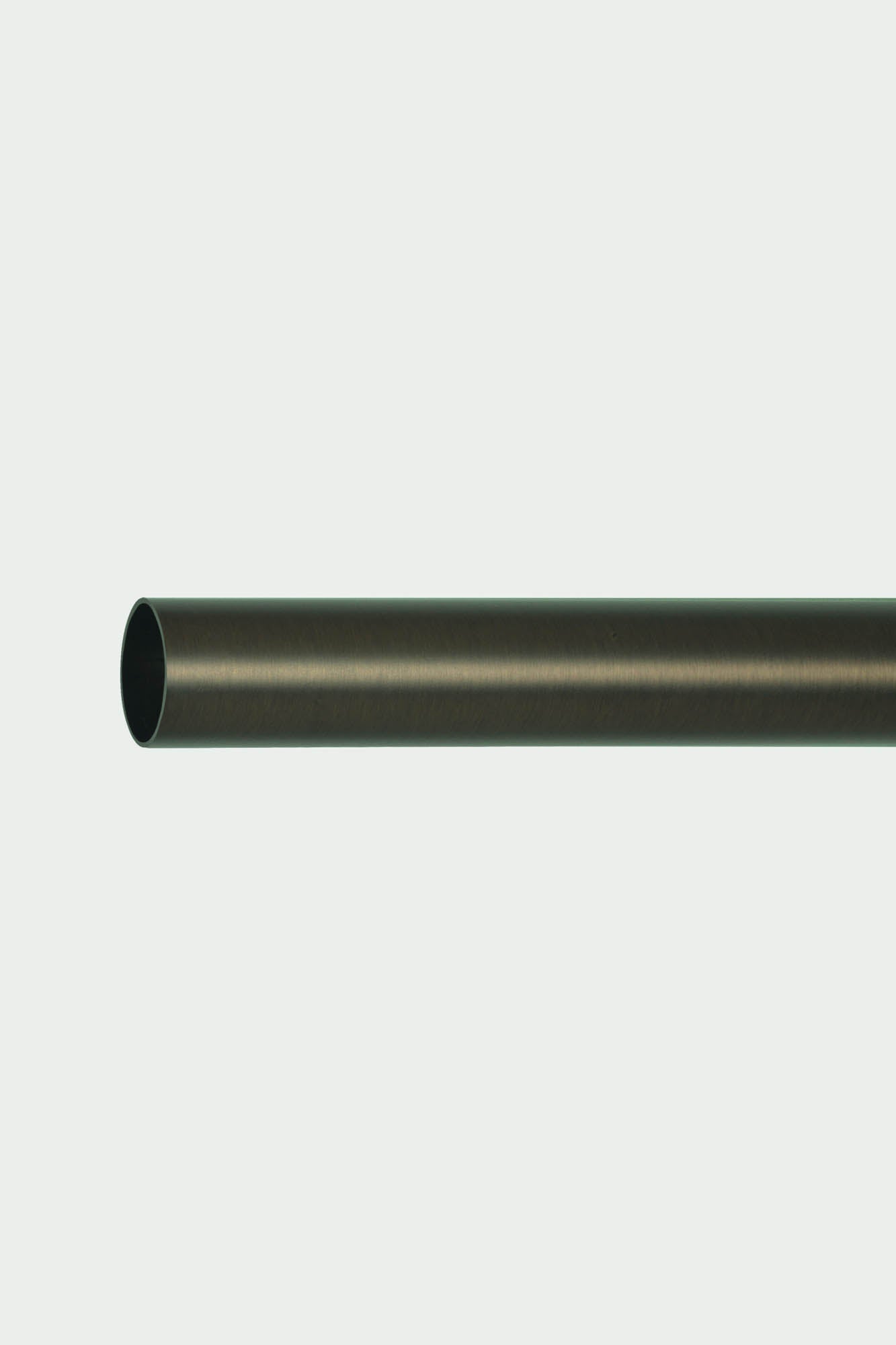 Gardinenstange aus Stahl in gebürsteter Bronze