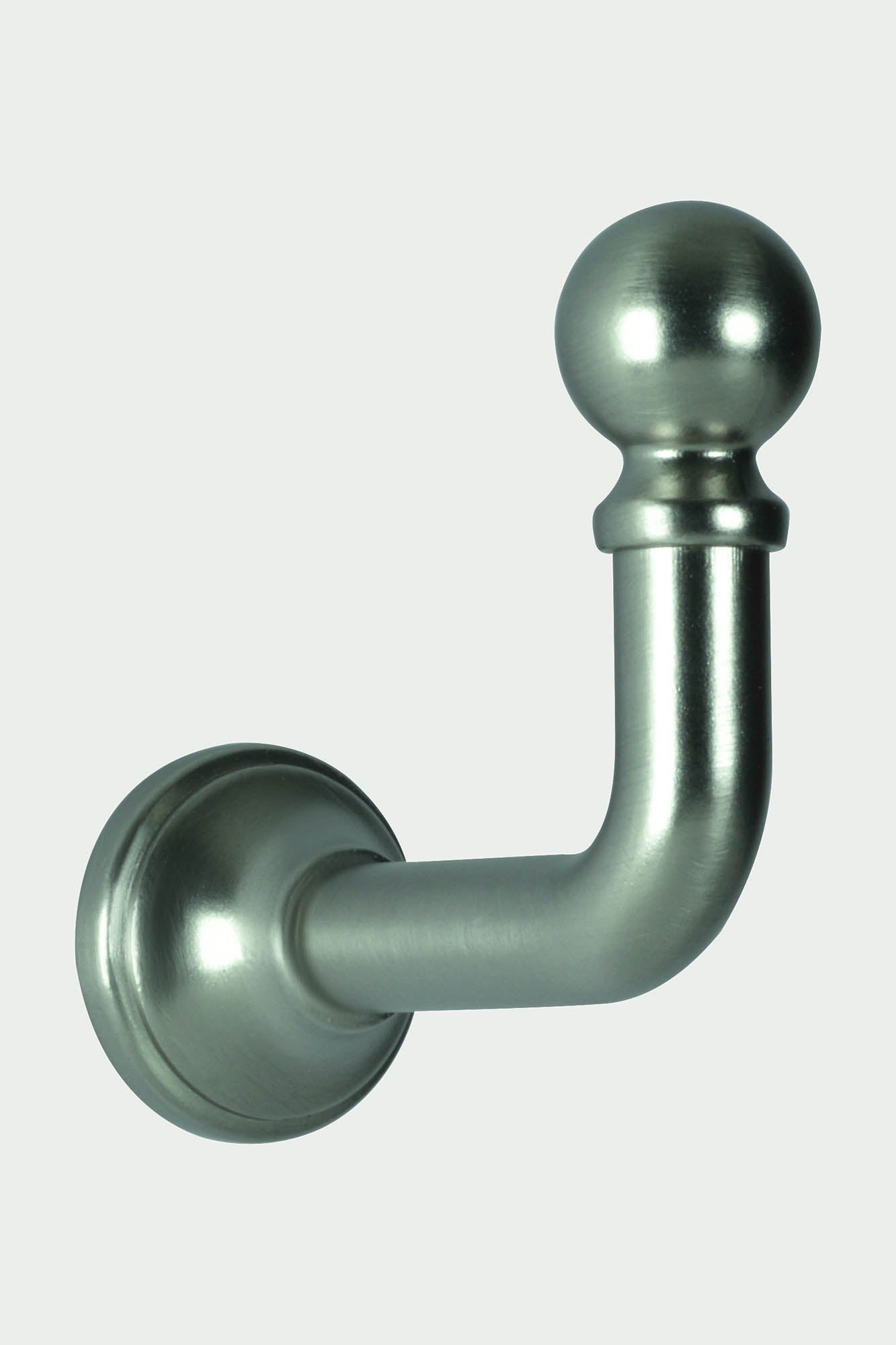 2 Raffhalterhaken aus Stahl in poliertem Nickel – 50 mm