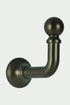 2 Raffhalterhaken aus Stahl in gebürsteter Bronze – 50 mm