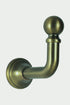 2 Raffhalterhaken aus Stahl in Antikmessing – 50 mm