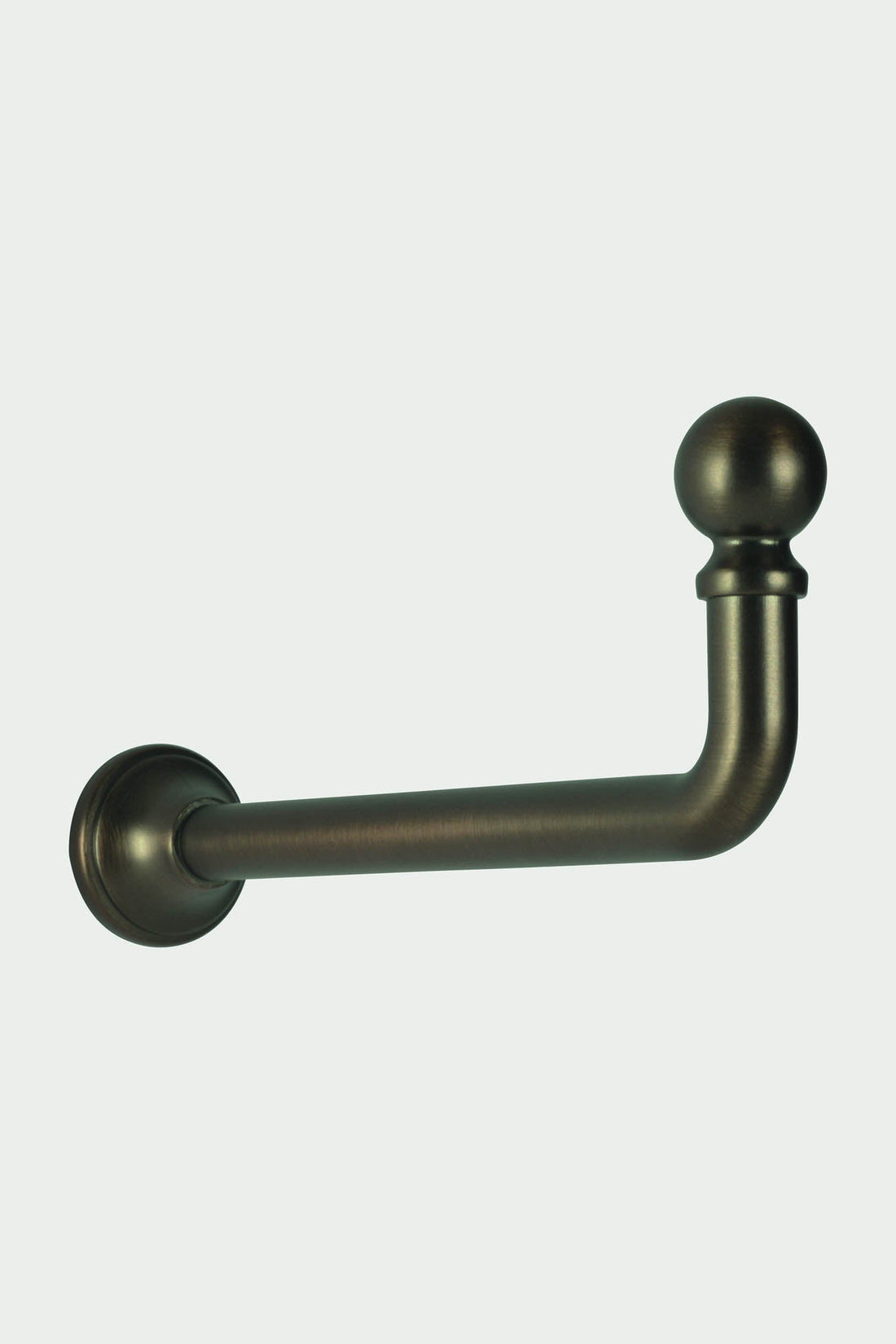 2 lange Raffhalterhaken aus Stahl in gebürsteter Bronze – 110 mm
