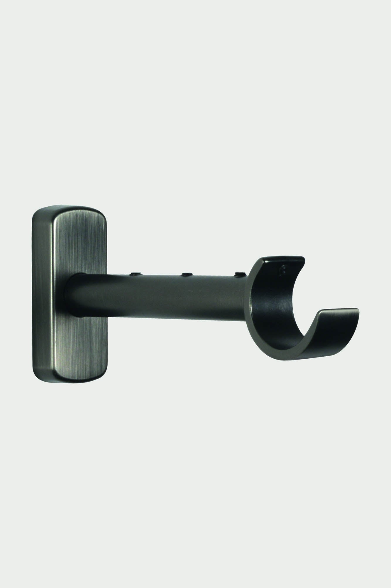 2 Wandhalterungen aus Stahl in Schwarznickel