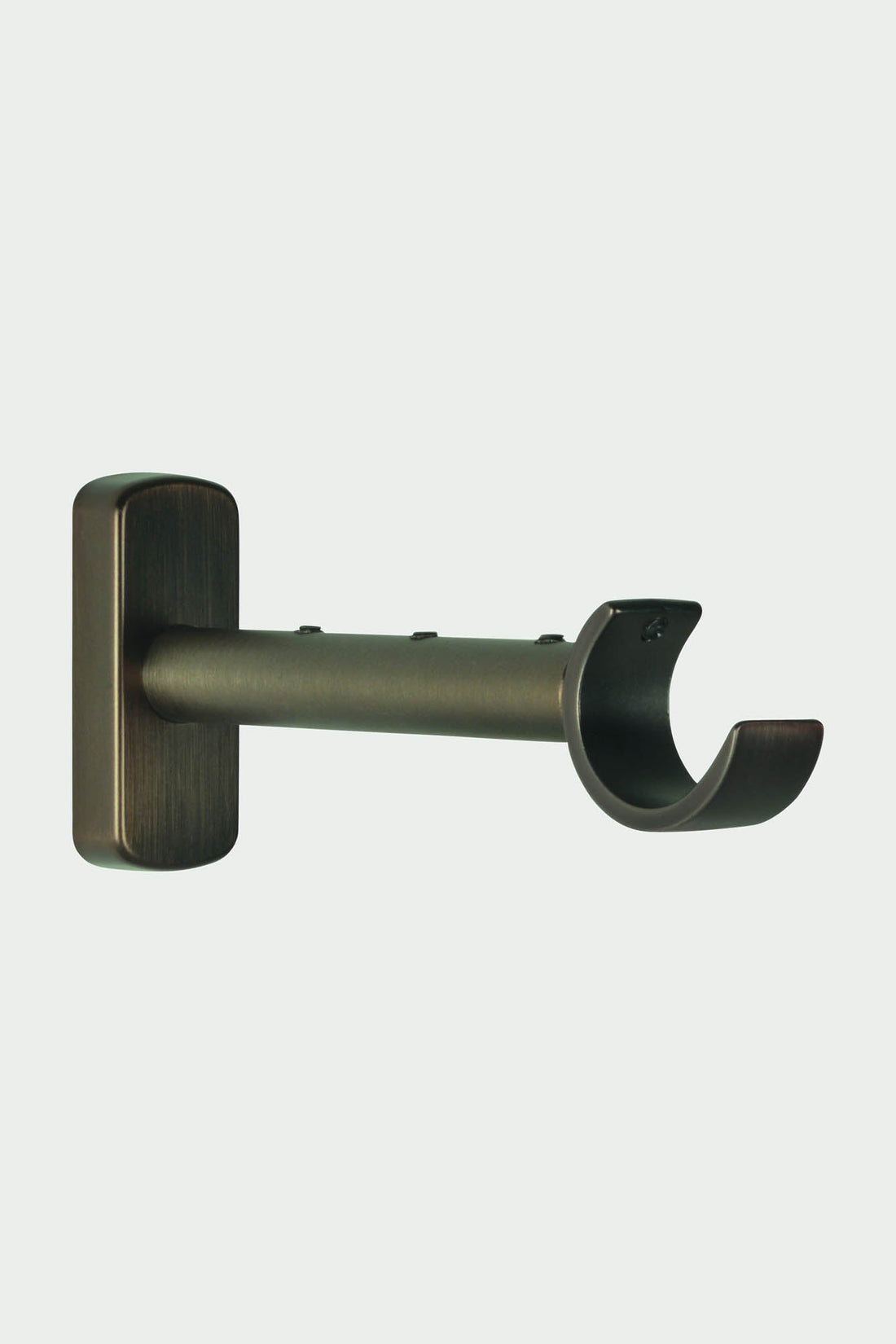2 Wandhalterungen aus Stahl in gebürsteter Bronze