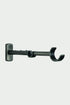 2 ausziehbare Doppel-Wandhalterungen aus Stahl in Schwarznickel – 21 cm