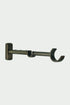 2 ausziehbare Doppel-Wandhalterungen aus Stahl in gebürsteter Bronze – 21 cm