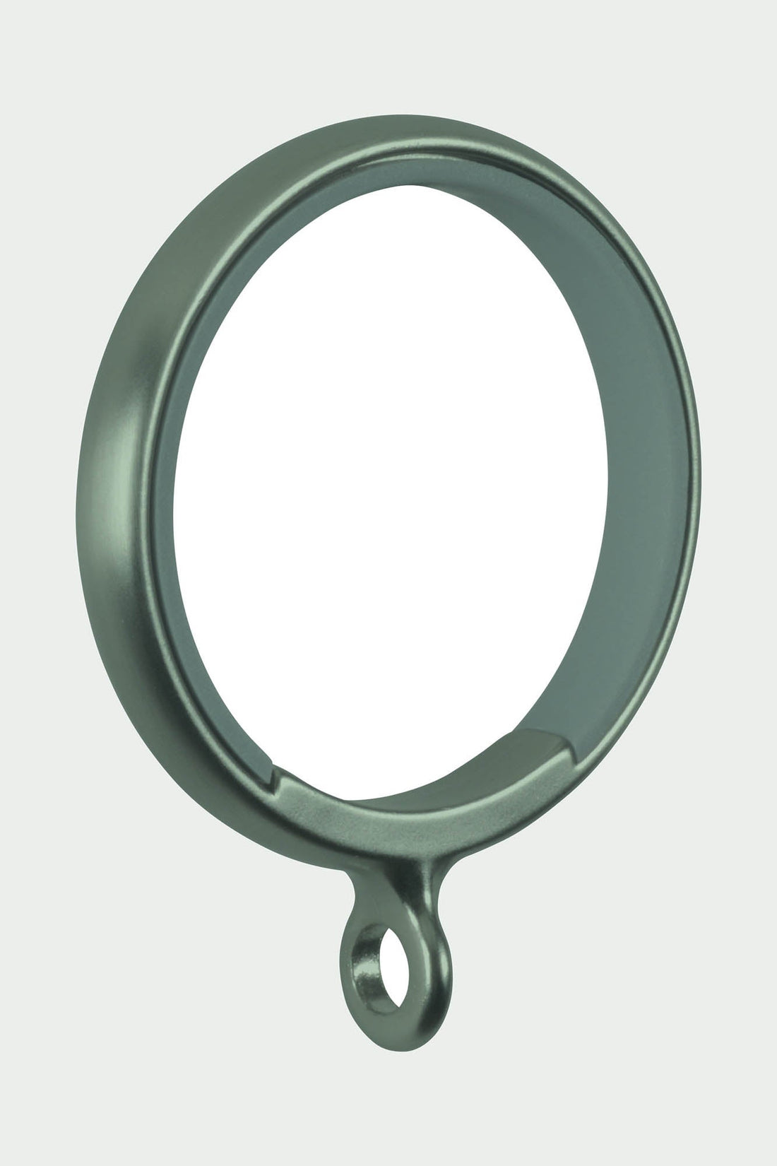 6 Gardinenringe aus Stahl in poliertem Nickel
