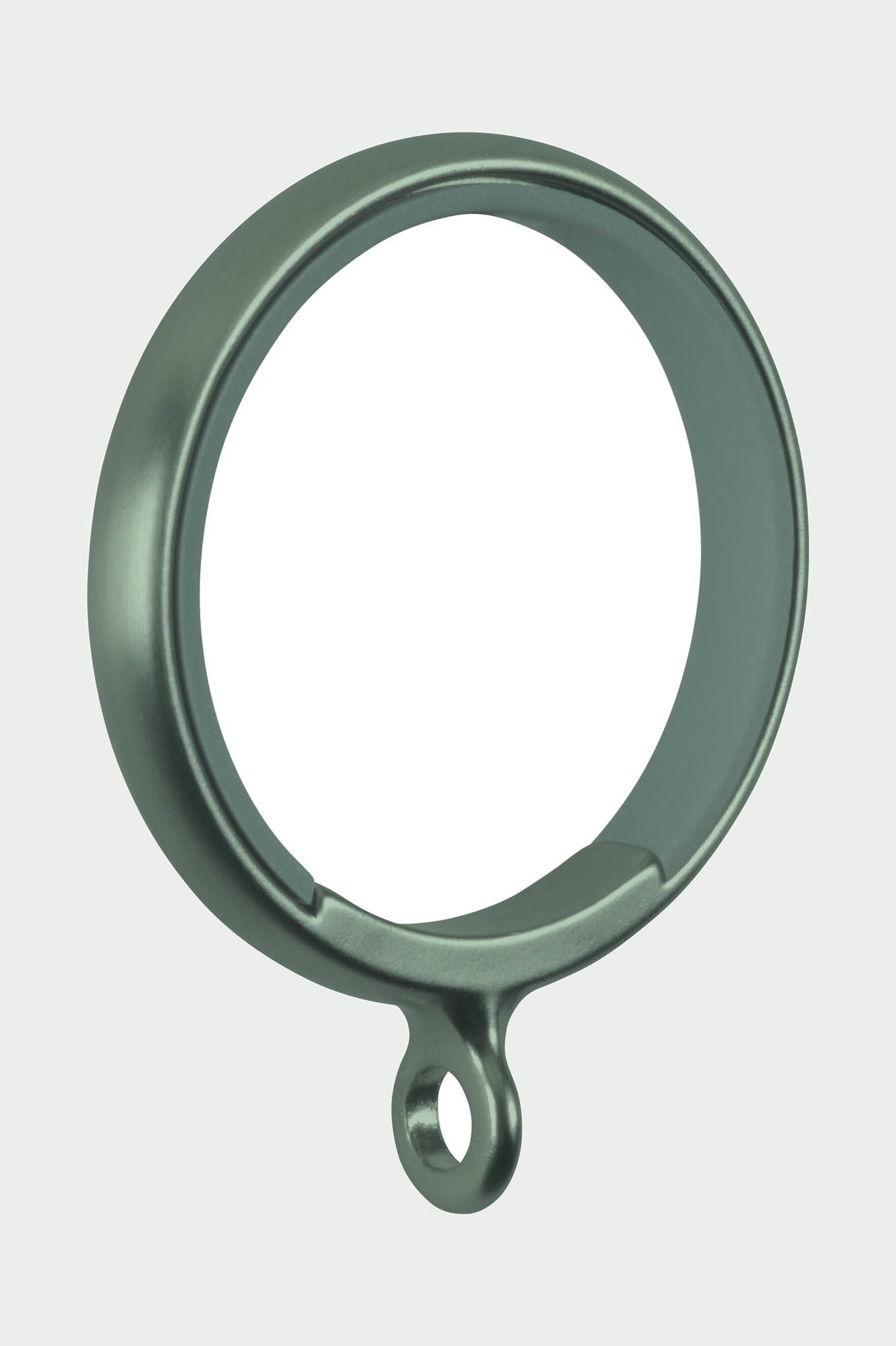 6 Gardinenringe aus Stahl in poliertem Nickel