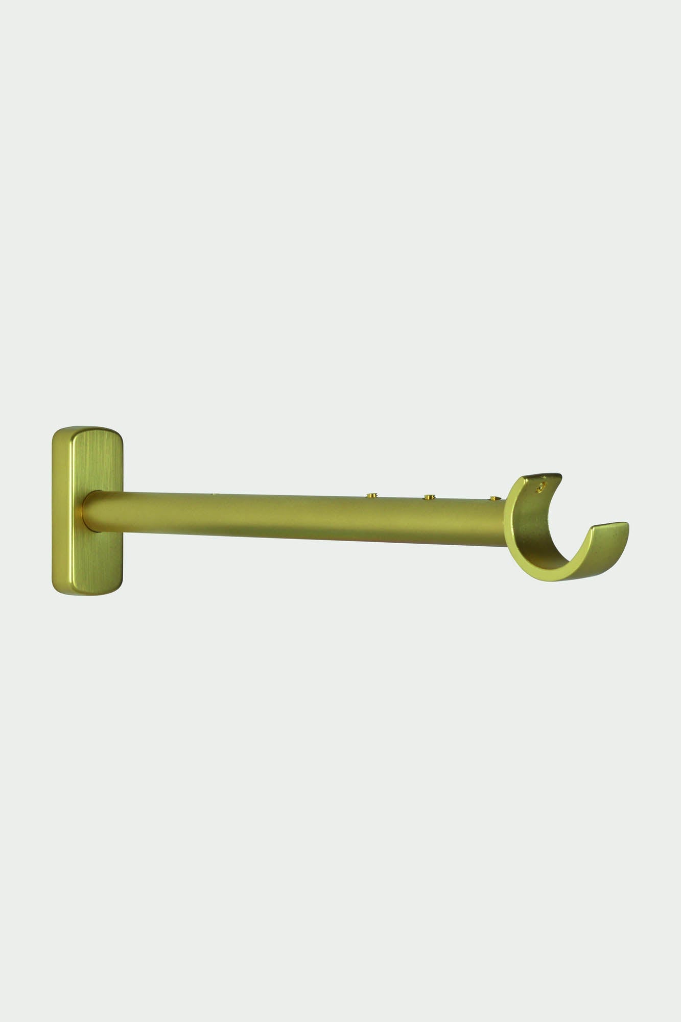 2 lange Wandhalterungen aus Stahl in gebürstetem Messing – 25 cm