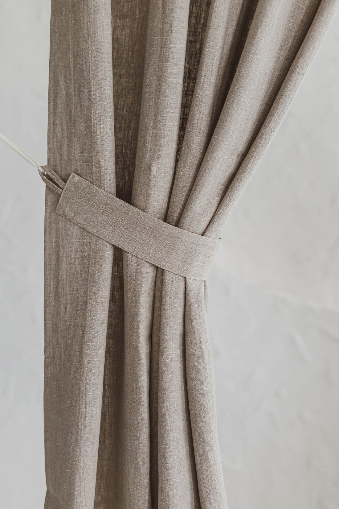 Set mit 2 Leinen-Raffhaltern für schwere Vorhänge