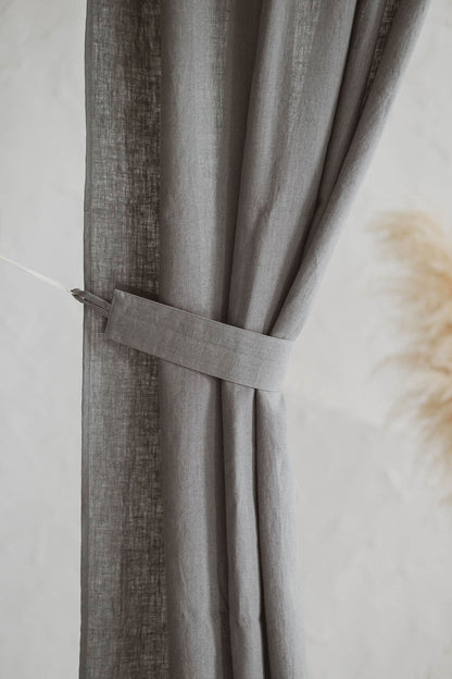 2er-Set Raffhalter aus Leinen für mittelschwere Vorhänge