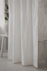 Off-White Bindeband-Leinenvorhang