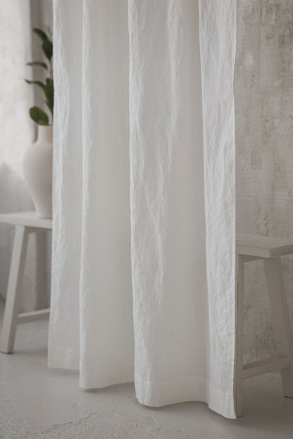Off-White Bindeband-Leinenvorhang