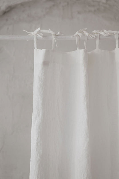 Off-White Bindeband-Leinenvorhang