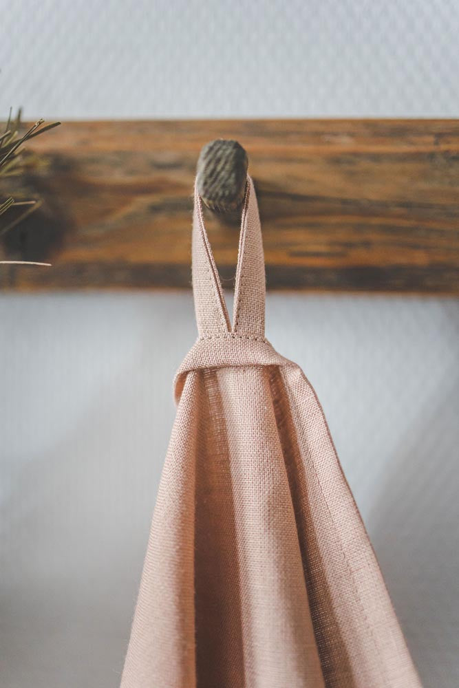 Leinen-Geschirrtücher „Nebelrosa“ – 2er-Set