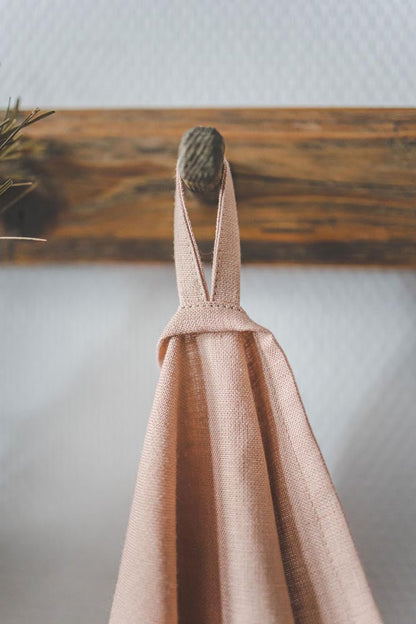 Leinen-Geschirrtücher „Nebelrosa“ – 2er-Set