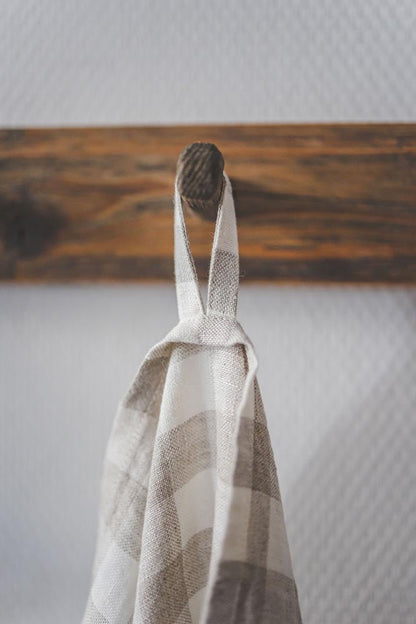 Karierte Geschirrtücher aus Leinen - 2er-Set