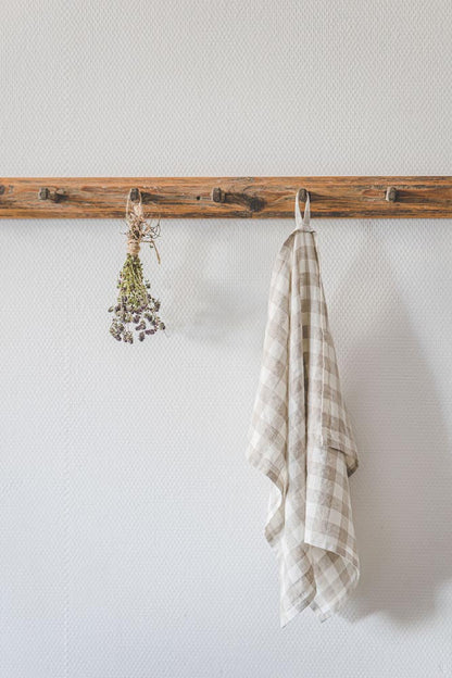 Karierte Geschirrtücher aus Leinen - 2er-Set