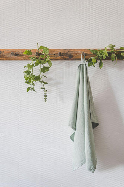Frosty Green Leinen-Geschirrtücher - 2er-Set