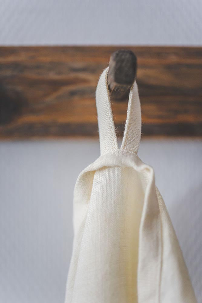 Cremefarbene Geschirrtücher aus Leinen – 2er-Set