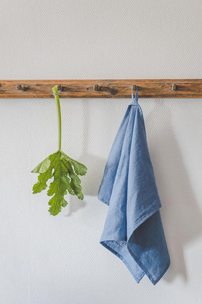 Jeansblaue Geschirrtücher aus Leinen – 2er-Set