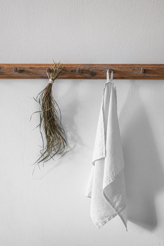 Cremeweiße Geschirrtücher aus Leinen – 2er-Set