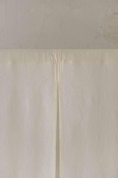 Cremefarbener Noren-Vorhang aus Leinen