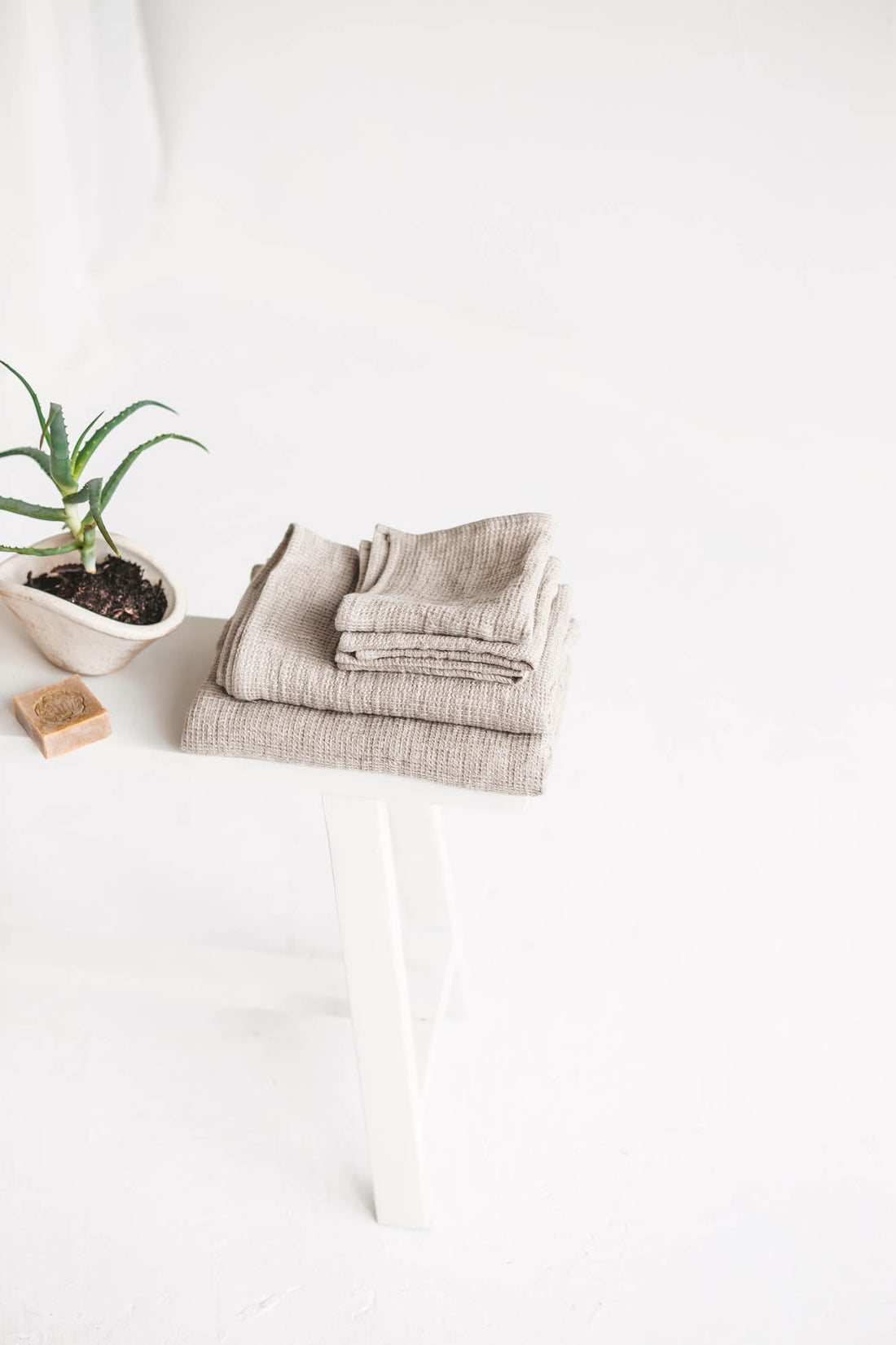 Leichte Badetücher aus Waffelleinen