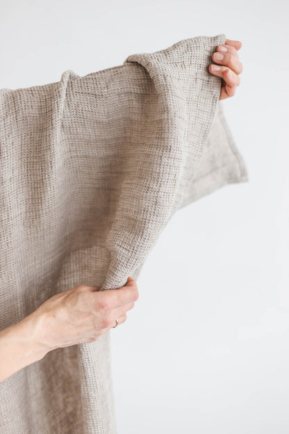 Leichte Überwurfdecke aus Waffelleinen