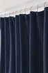 Mitternachtsblauer Leinen-Duschvorhang