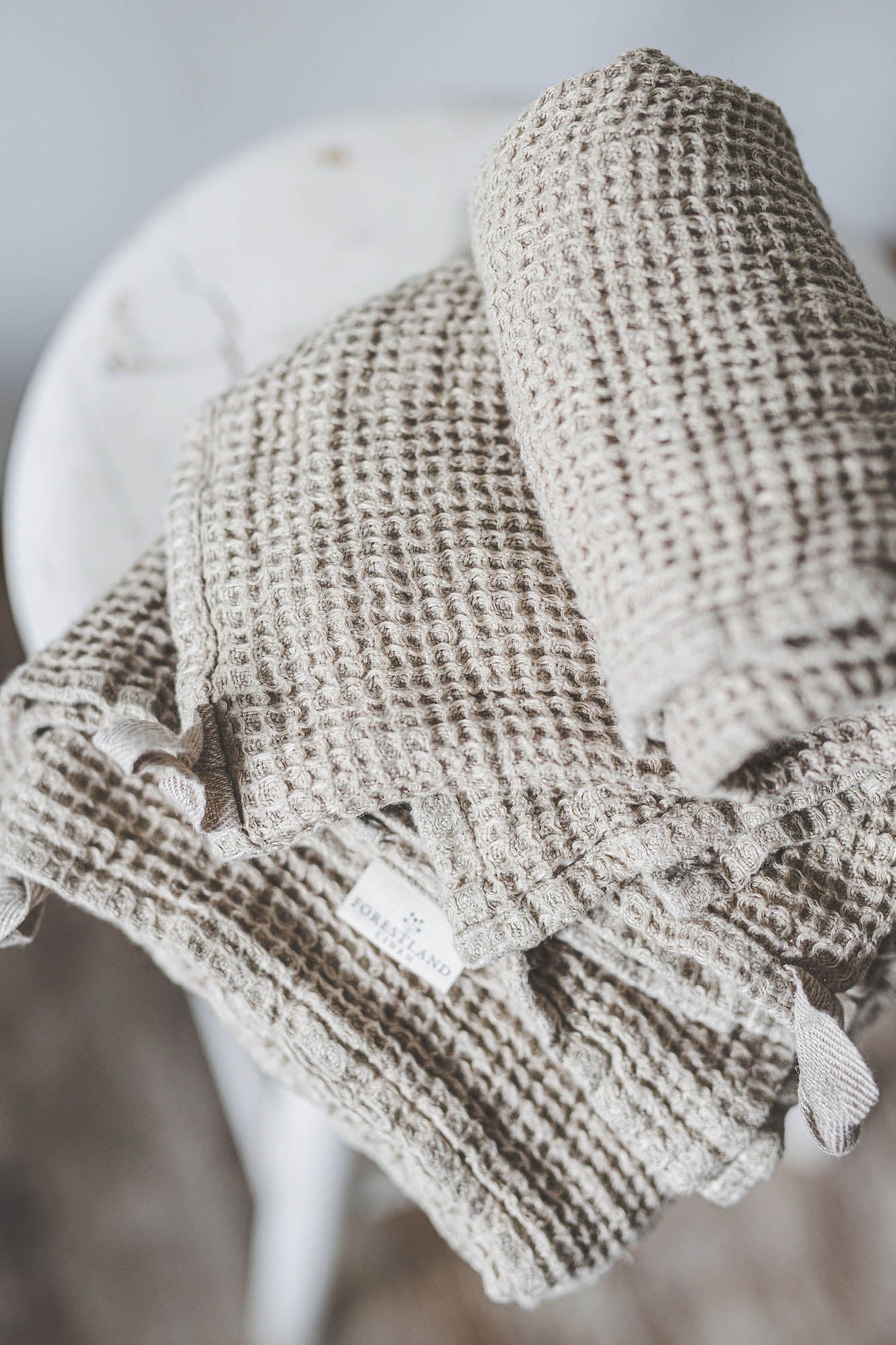 Schwere Badetücher aus Waffelleinen