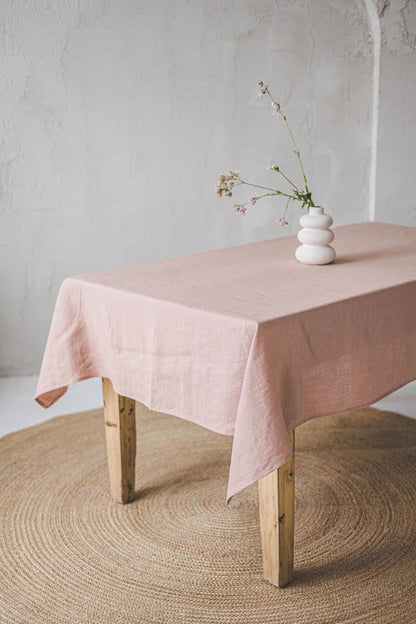 Tischdecke aus Leinen in Misty Rose